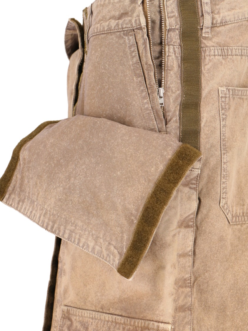 Y/project Maxi Cargo Skirt In Brown Cotton In Pink
