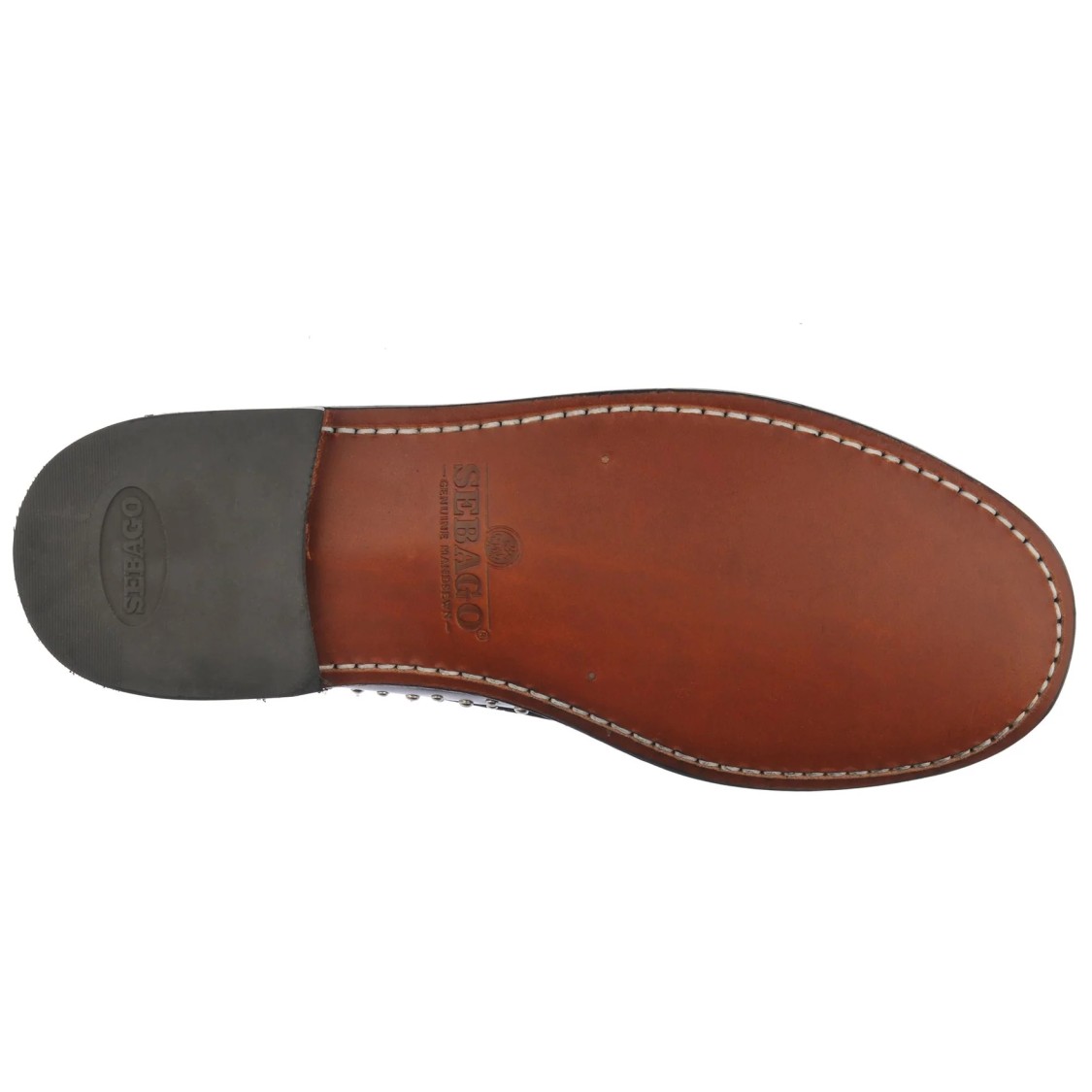 Sebago Moccasin With Hand-sewn Vamp And Rock-inspired Accents In Black