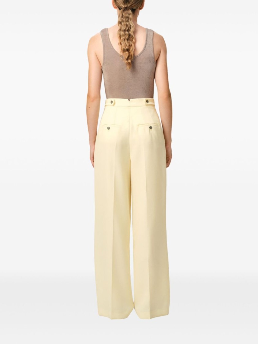 Ami Alexandre Mattiussi Ami Wide-leg Tailored Trousers In Neutral