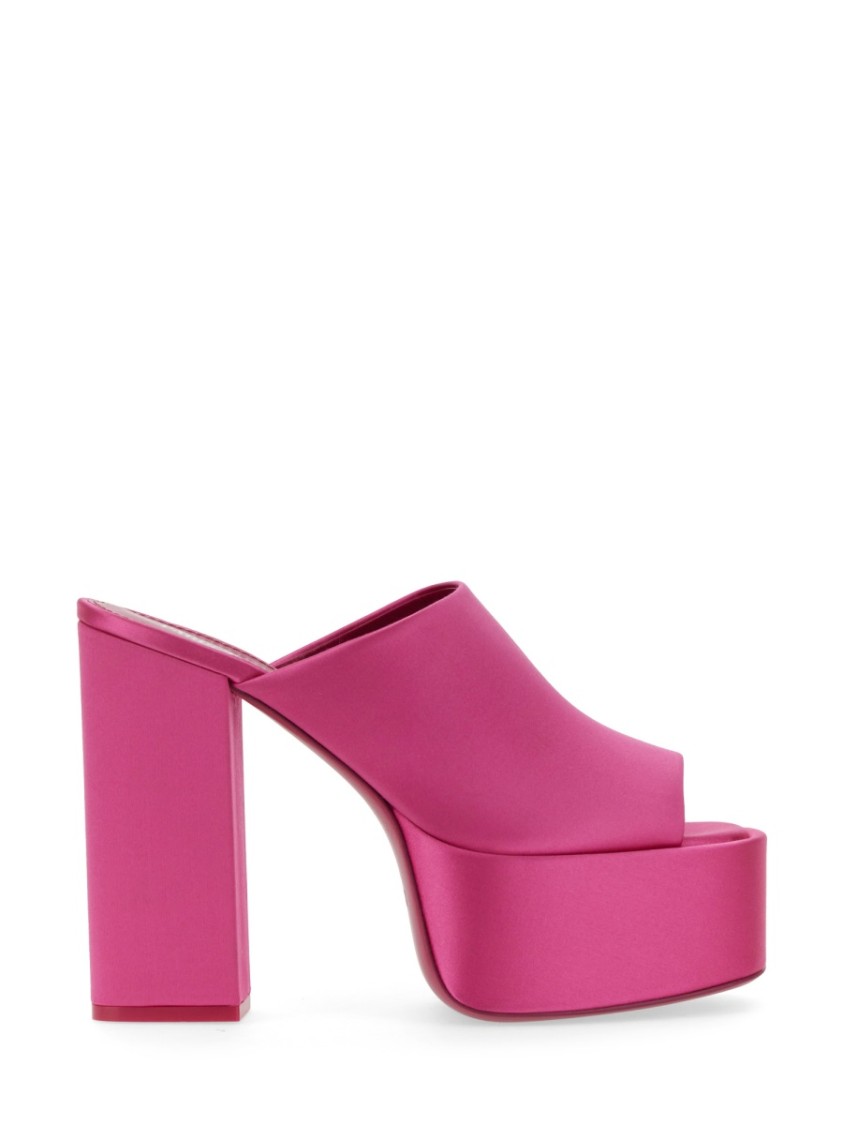 Shop Paris Texas Sasha Open-toe Mules With Wide Strap In Pink