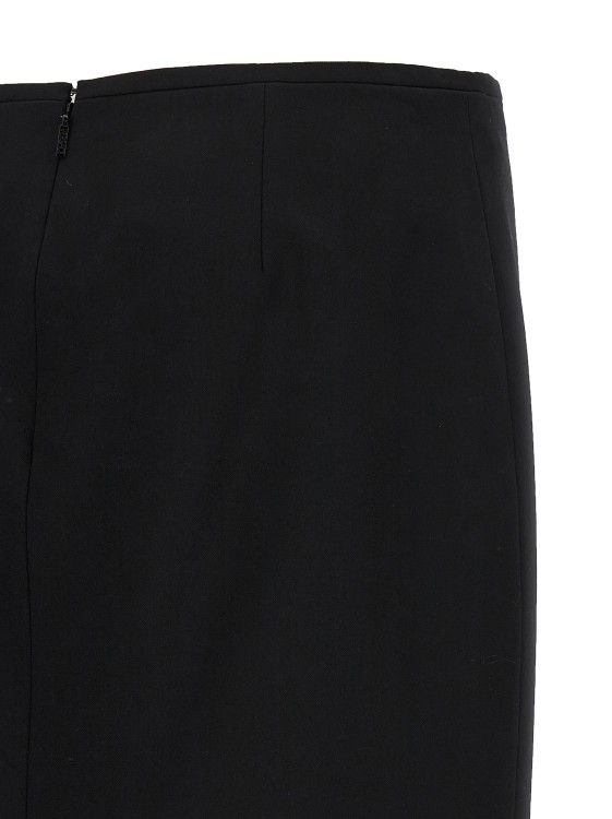 スカート Versace Tailored Stretch Wool Midi Skirt With Logo Detail Versace Tailored Stretch Wool Skirt With Logo Detail | THE LIST