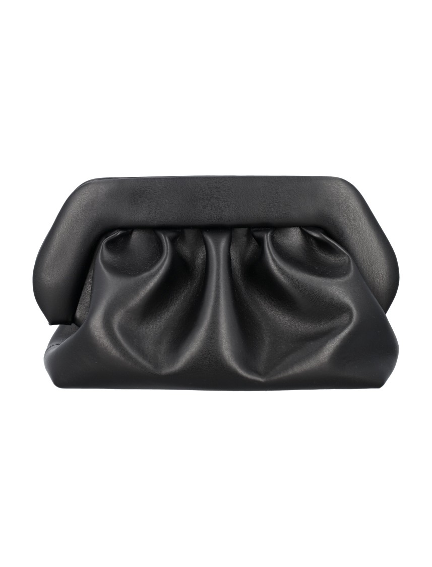 THEMOIRÈ THEMOIRÈ STRUCTURED BLACK BIOS CLUTCH WITH MAGNETIC CLOSURE