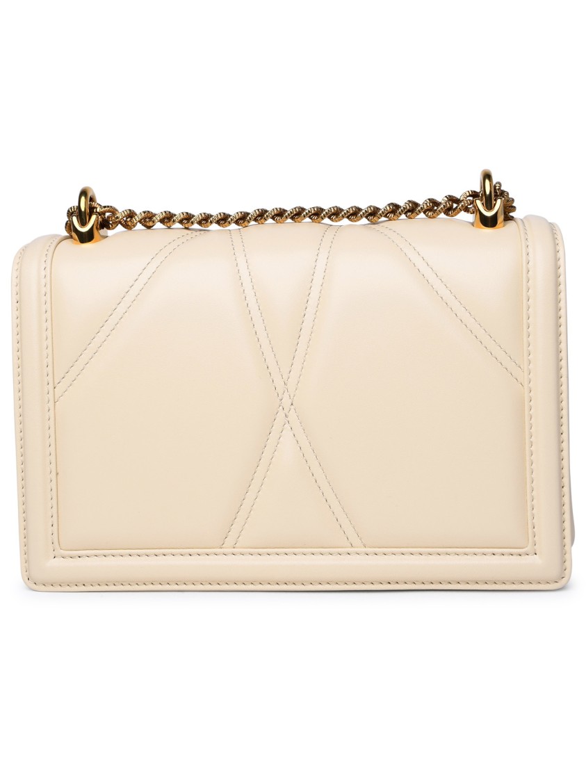 Dolce & Gabbana Cream Leather Bag Shoulder Bag | THE LIST Dolce & Gabbana Cream Leather Bag Shoulder Bag | THE LIST