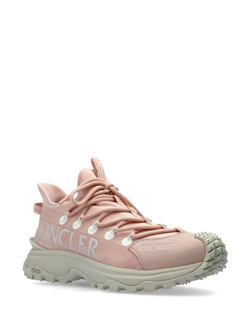 Shop Moncler Sneakers With Chic Soft Pink Upper