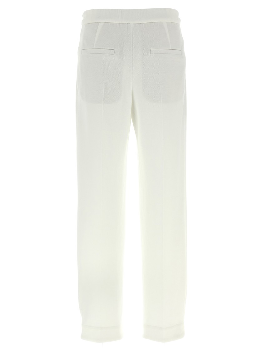Brunello Cucinelli Piqu Pants In White