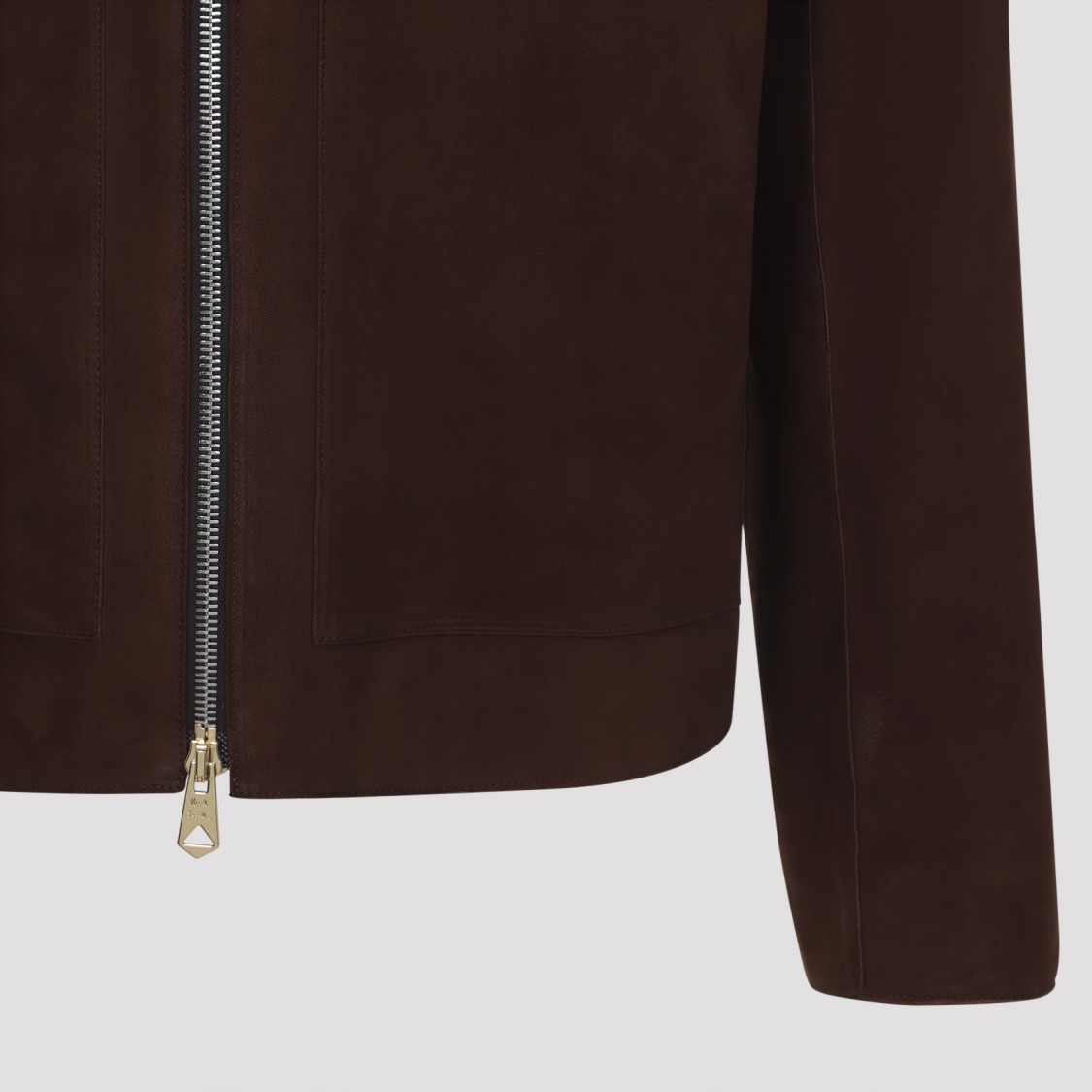 Shop Paul Smith Regular Fit Leather Jacket In Brown