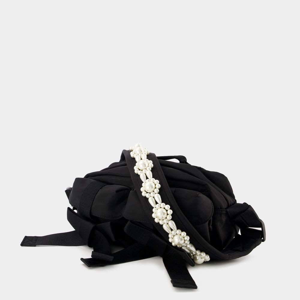 Simone Rocha Bow Crossbody -  - Nylon - Black In Black