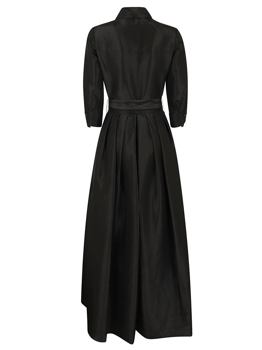 Jonathan Simkhai Julip S/s Belted Gown In Black