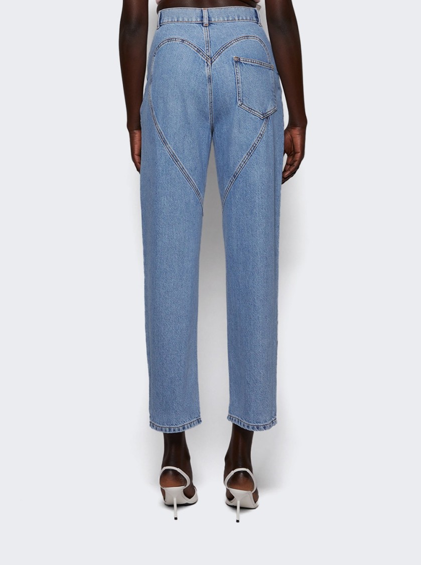 AREA AREA CRYSTAL HEART JEAN LIGHT BLUE