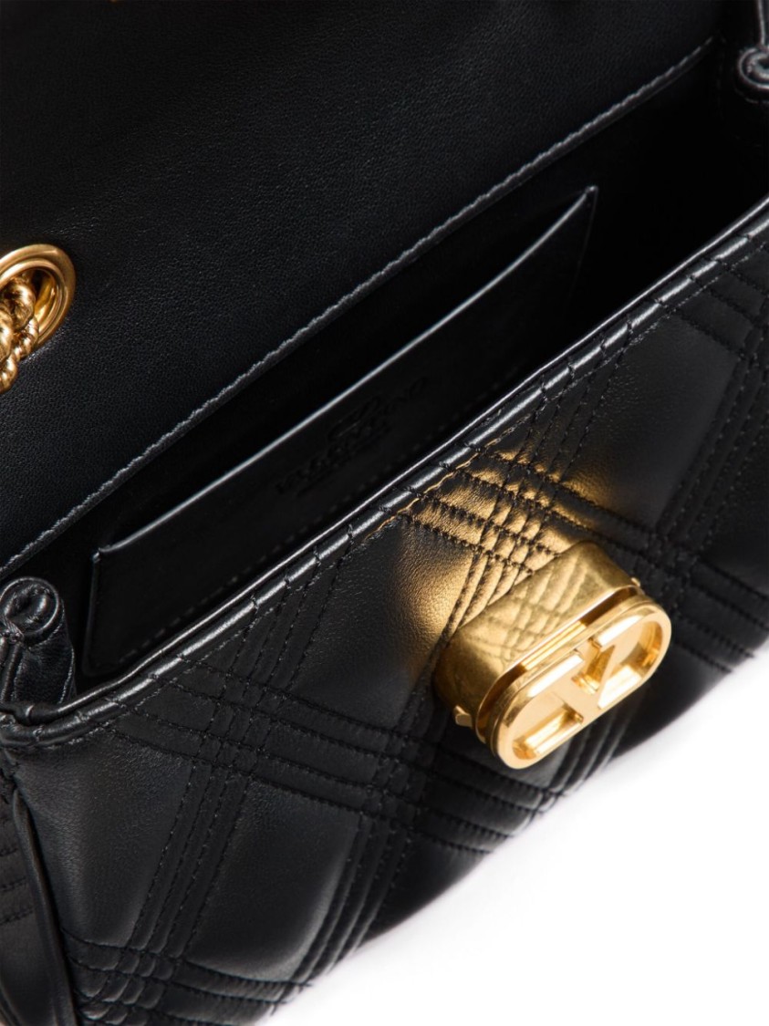 Valentino Garavani Women Quiltie 67 Small Leather Shoulder Bag In Black