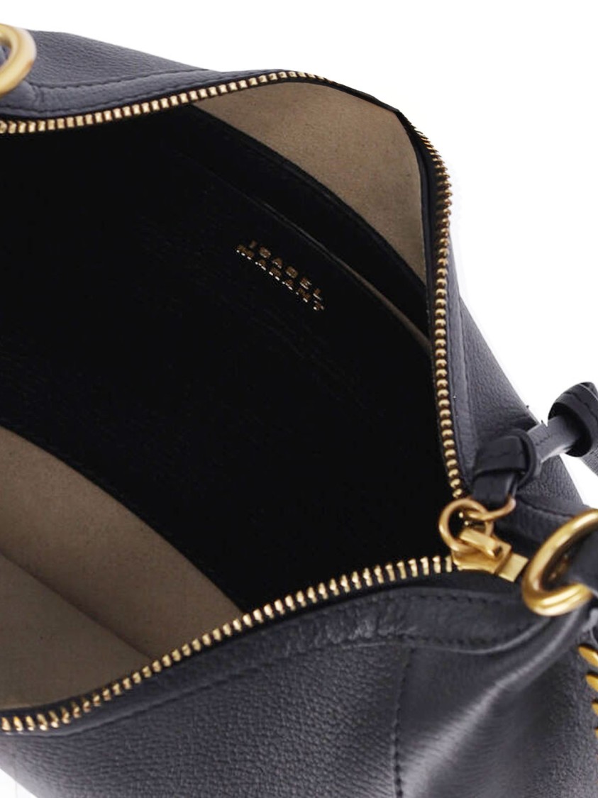 Isabel Marant Oskan Moon Studded Shoulder Bags In Black