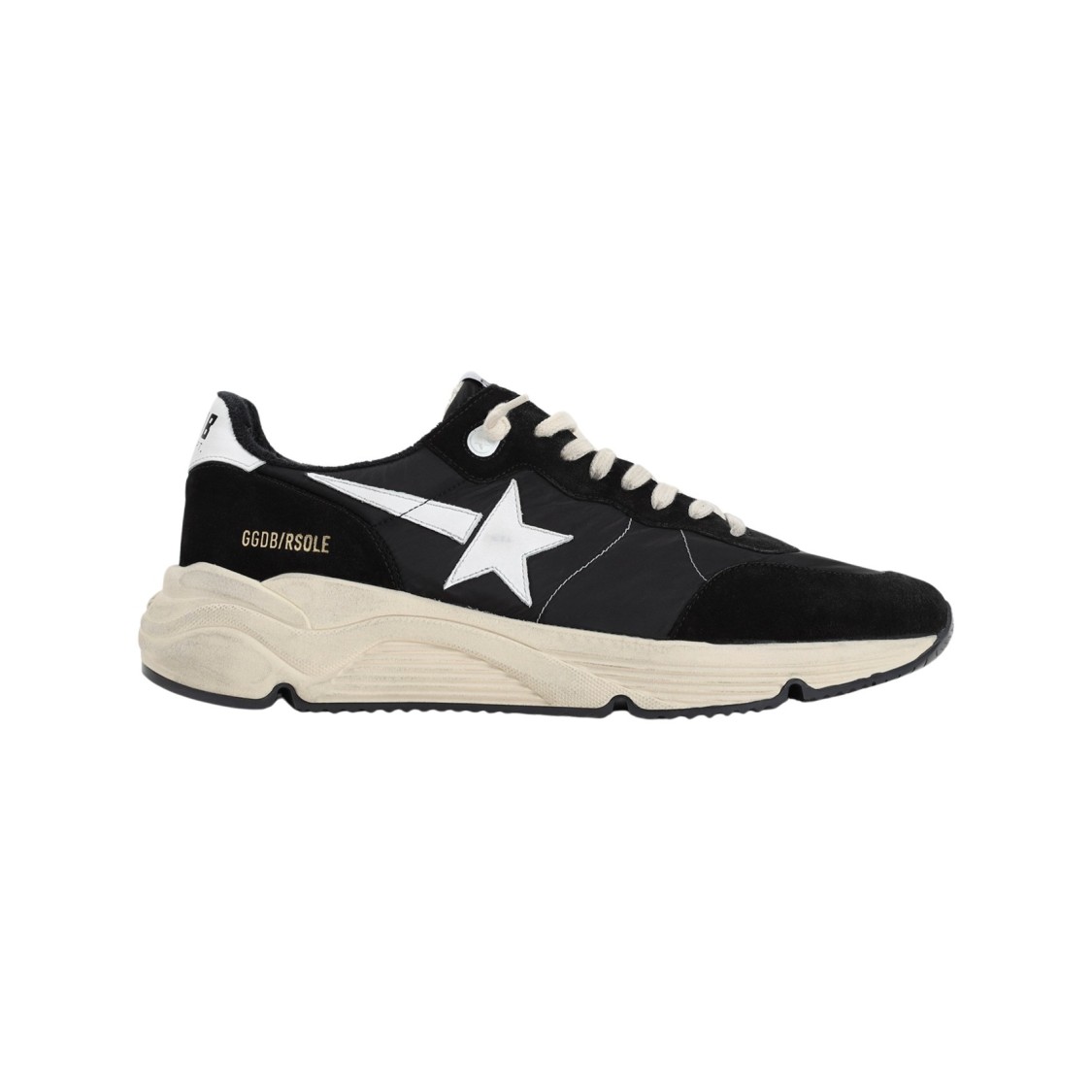 Shop Golden Goose Running Sole Sneakers In Black