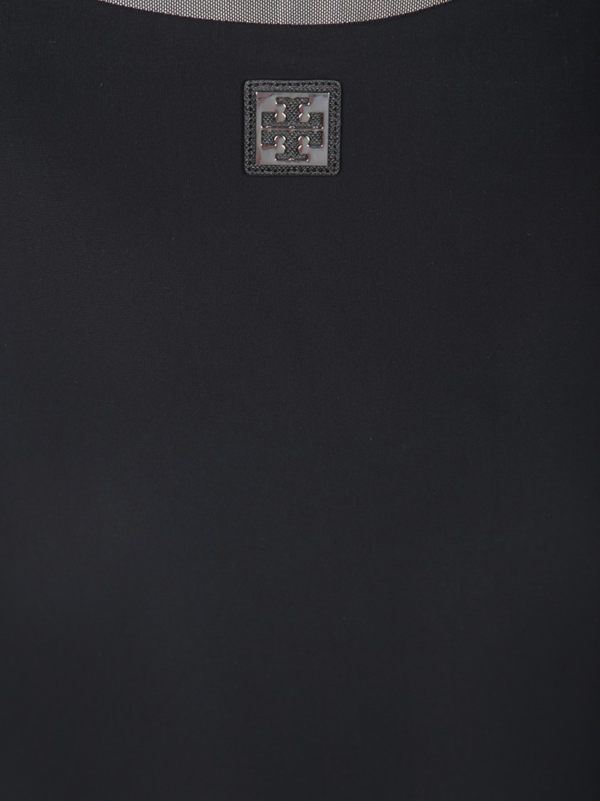 Tory Burch Mesh Tank Suit In Black