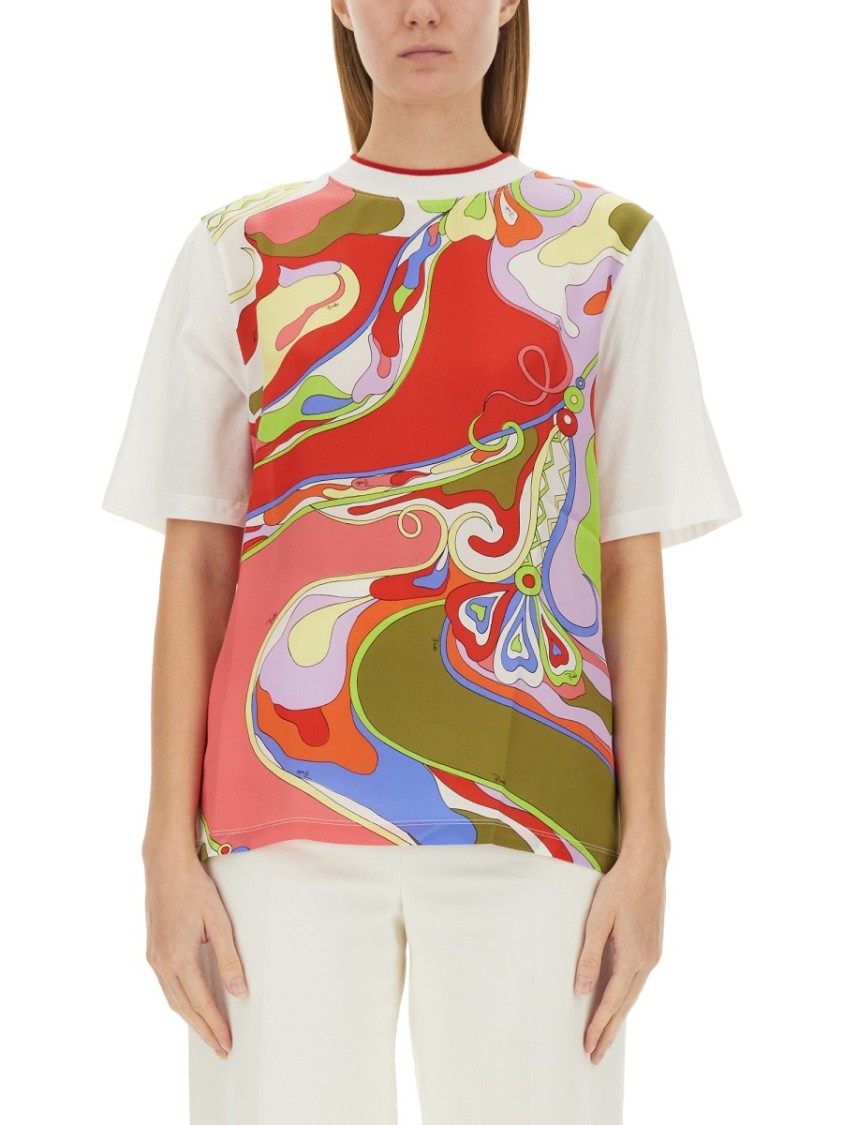 PUCCI PUCCI ABSTRACT PRINT T-SHIRT WITH RELAXED FIT