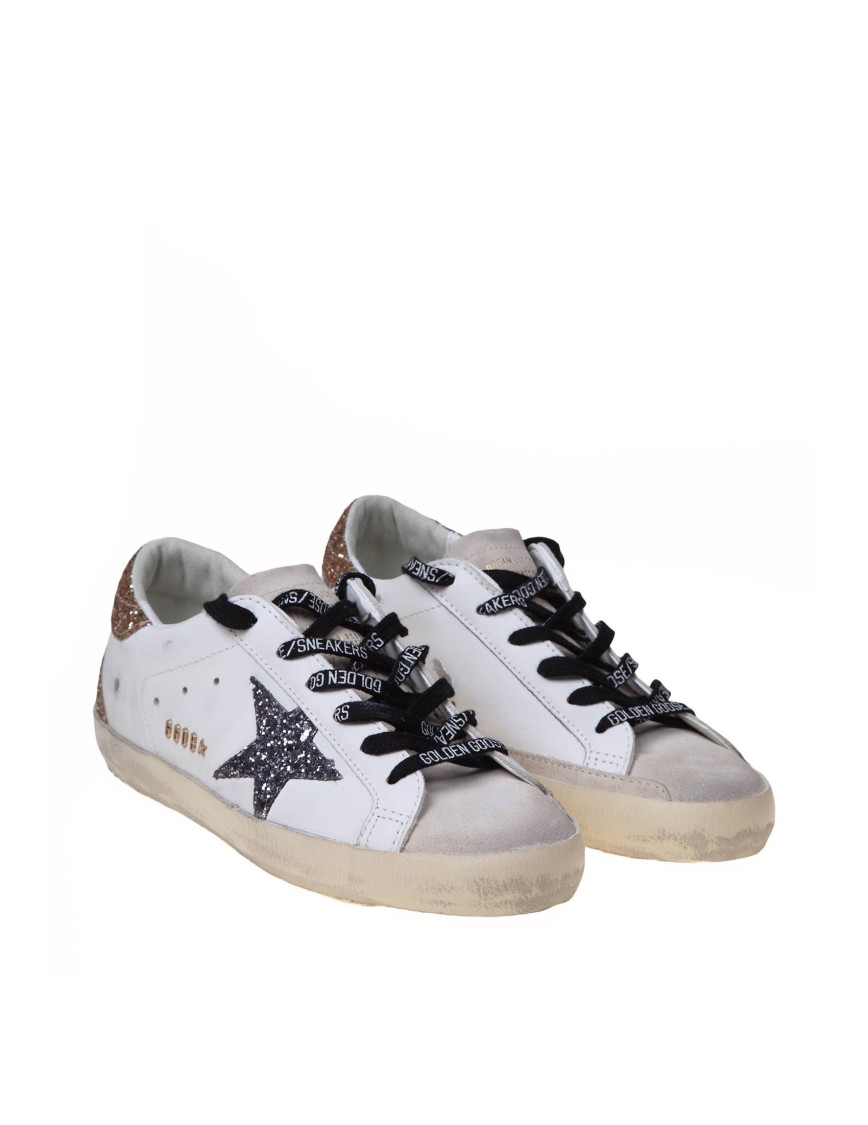 Golden Goose Leather And Suede Sneakers In White