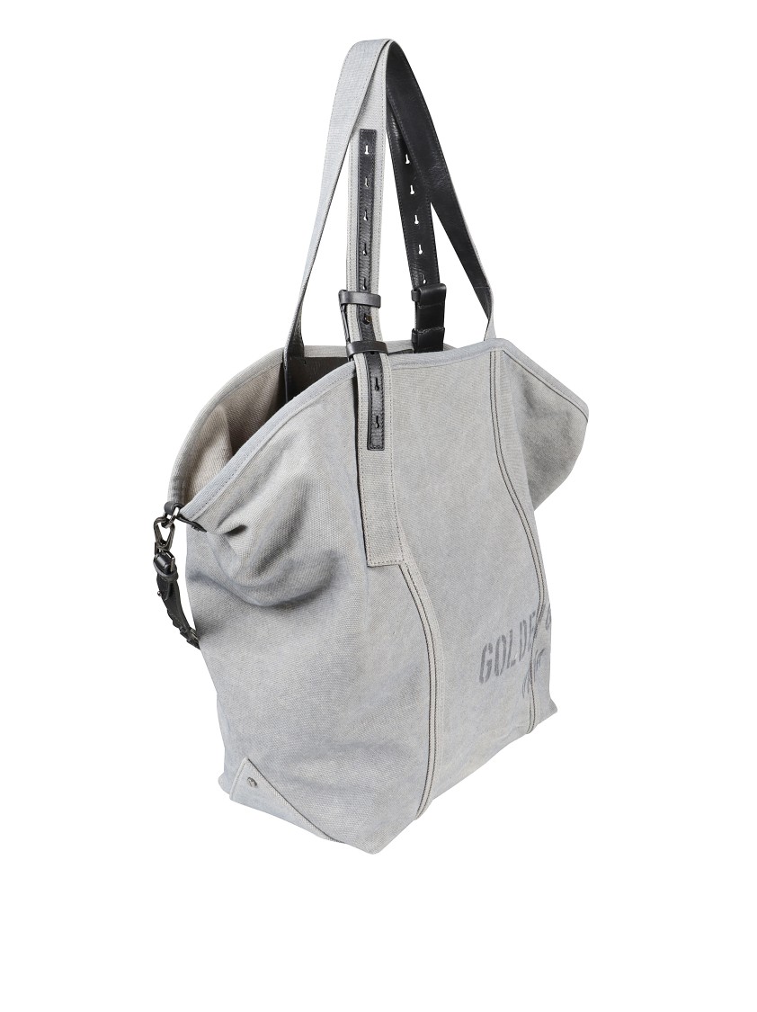 Golden Goose Soft Textured Grey Shoulder Bag With Versatile Carrying Options In Gray