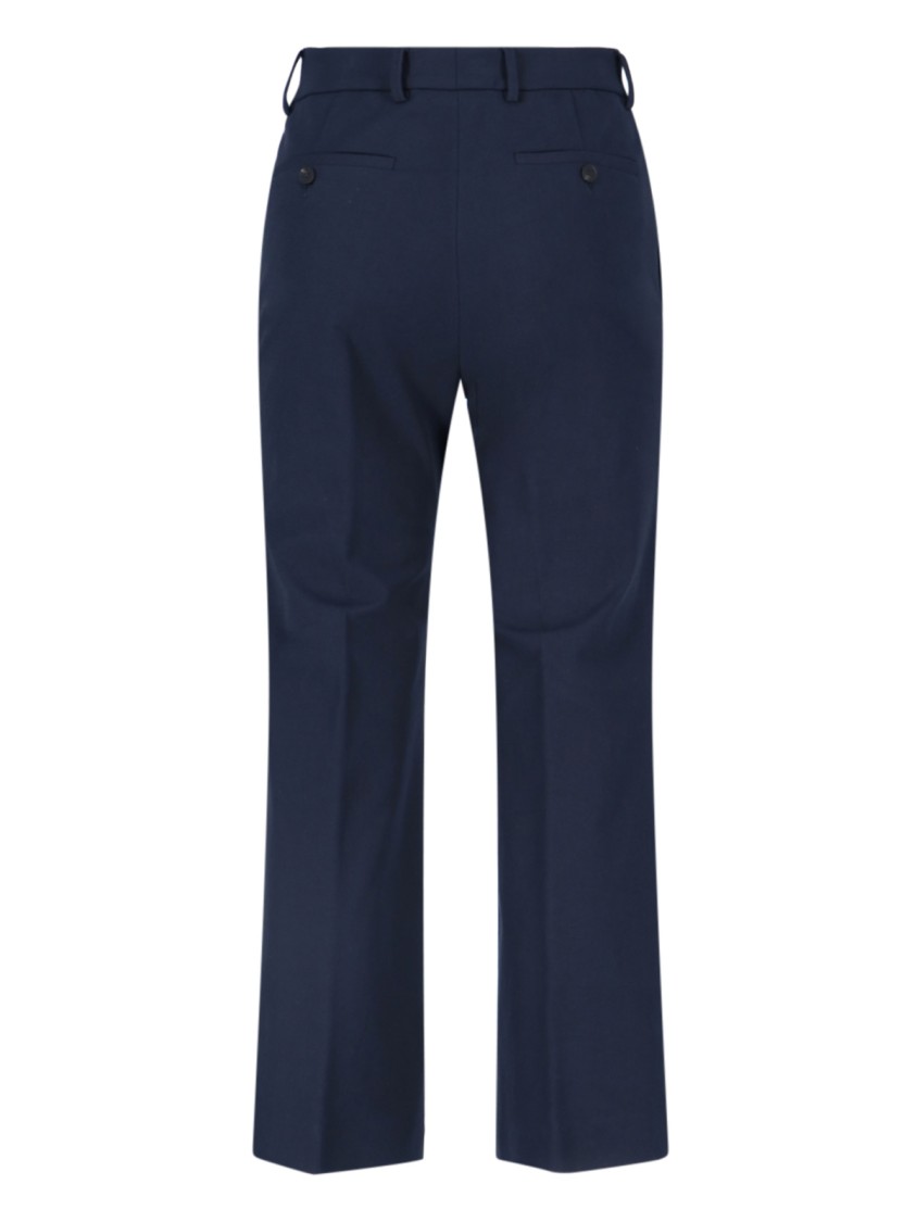 INCOTEX INCOTEX STRAIGHT-LEG PANTS WITH PLEATS AND HOOK CLOSURE