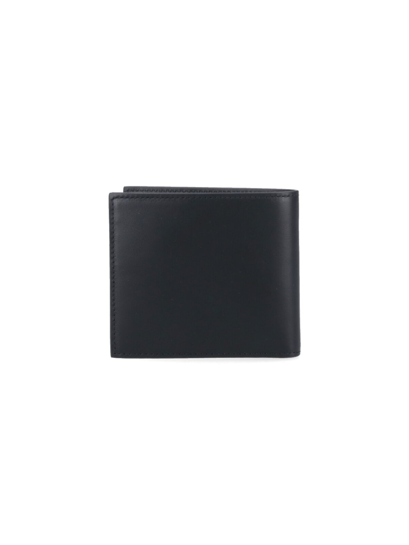 Paul Smith Striped Bi-fold Wallets With Multicolor Detail In Black