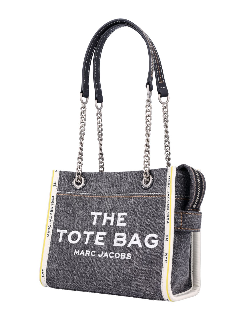 MARC JACOBS MARC JACOBS THE DENIM CHAIN SMALL TOTE BAG