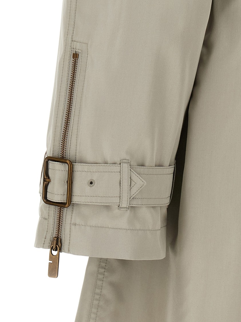 Burberry Car Coat Silk Coats And Trench Coats Gray