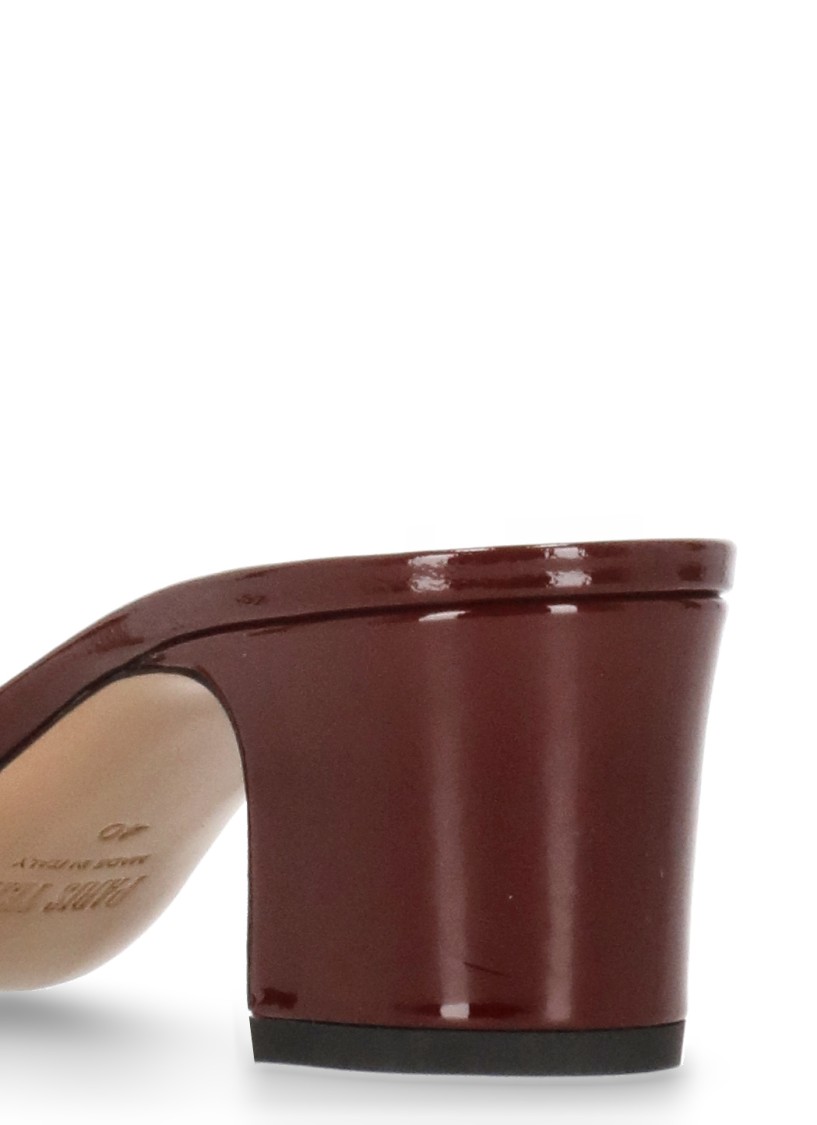 Shop Paris Texas Bordeaux Lara Mule Shoes In Black