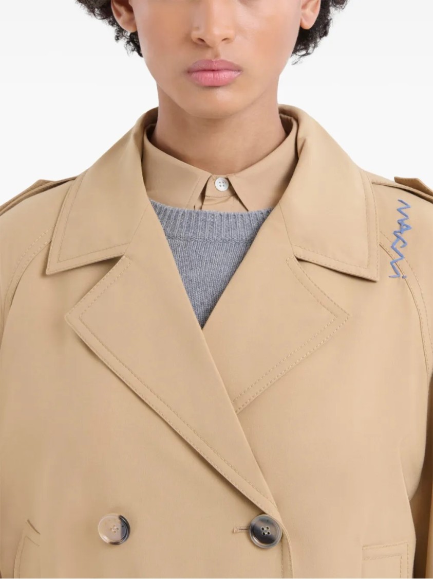 Marni Double-breasted Jacket With Belted Waist