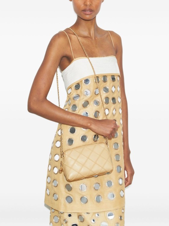 ショルダーバッグ・ポシェット Tory Burch Sesame Beige Diamond Quilted Shoulder Bag With Tory Burch Sesame Beige Diamond Quilted Shoulder Bag With