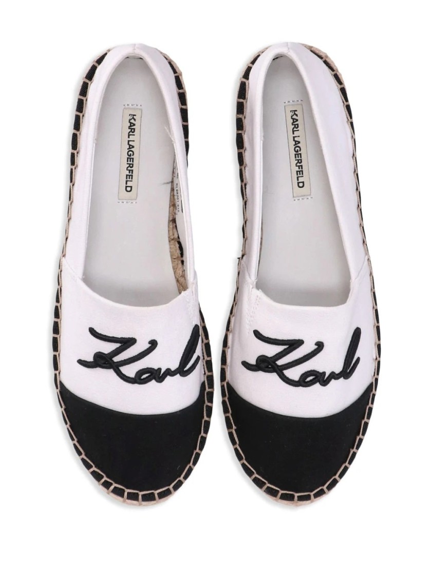 Karl Lagerfeld Kamini Duo Espadrilles In White
