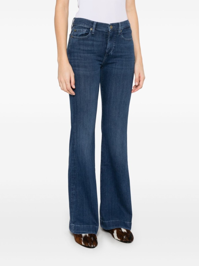 7 For All Mankind Bootcut B(air) Jean In Rinsed Indigo In Blue