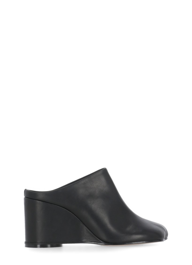 Mm6 Maison Margiela Womens Mm6 Anatomic Slipper Leather Wedge Heel