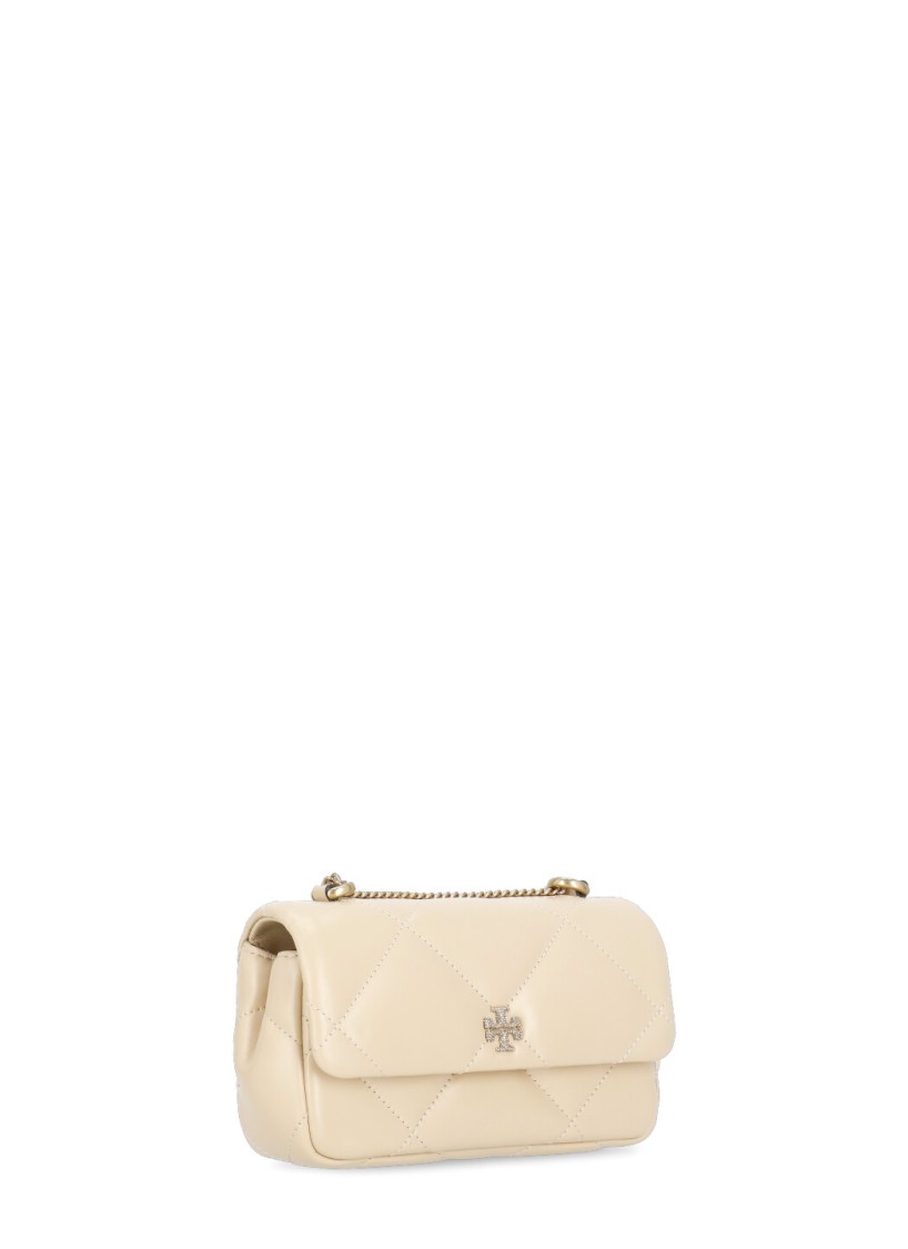 TORY BURCH TORY BURCH NATURAL LEATHER "KIRA" SHOULDER BAG