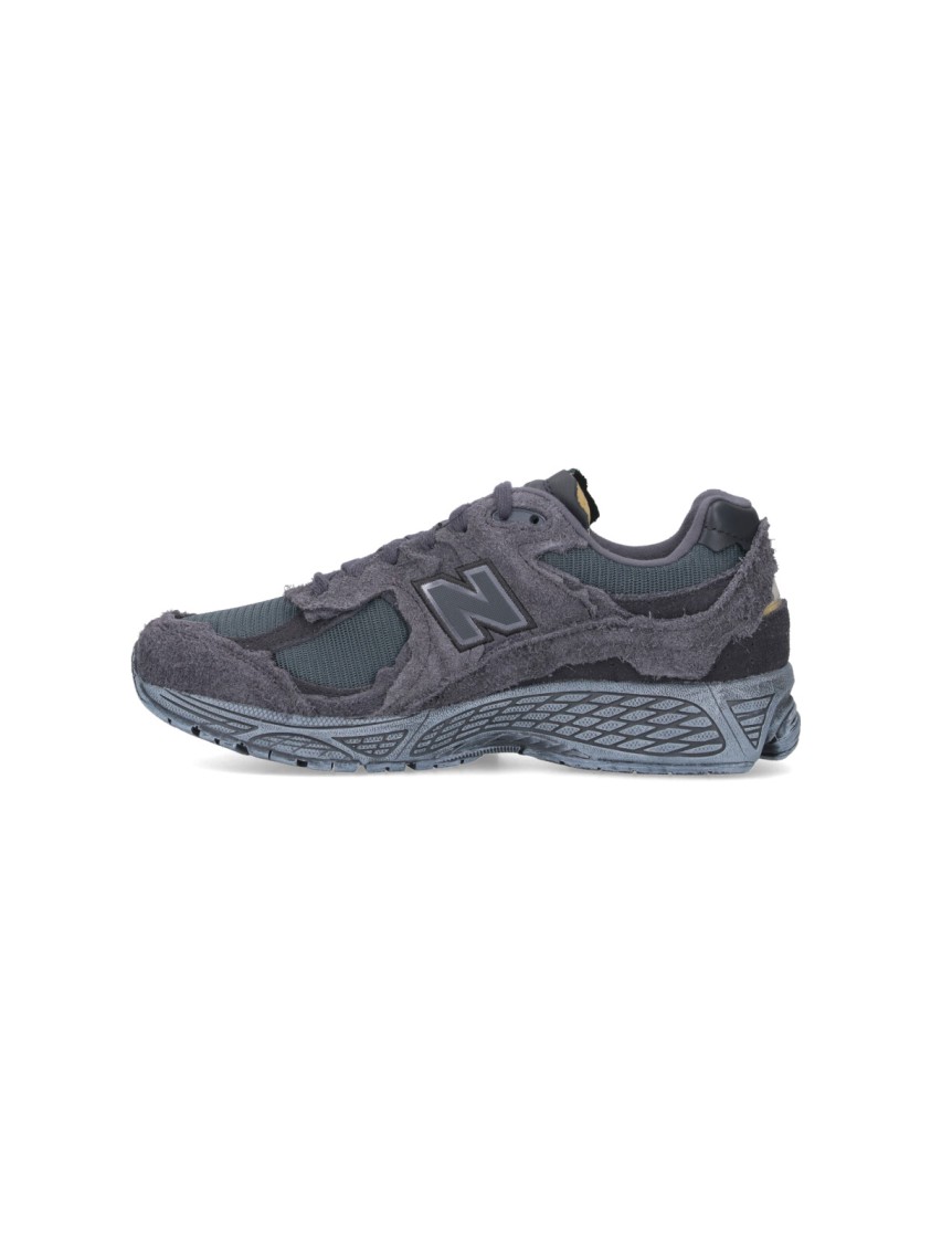 New Balance Dark Grey Suede And Mesh 2002r Sneakers In Gray