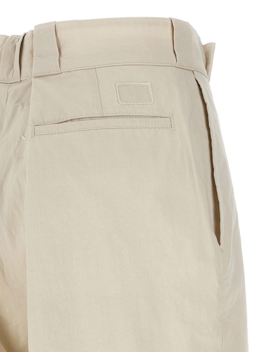 パンツ MAISON MARGIELA Wide range of trousers Beige Maison Margiela Wide-leg Pleated Cotton Blend Trousers In