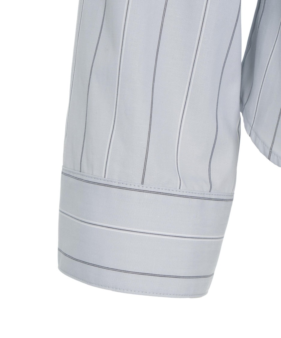 Pinko Long-sleeved Striped Shirt In Neutrals
