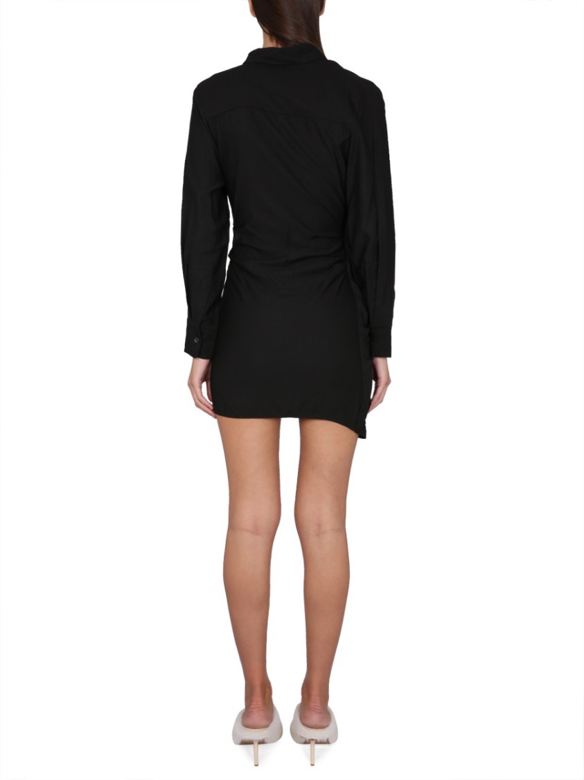 Jacquemus Elegant Viscose Blend Dress In Black