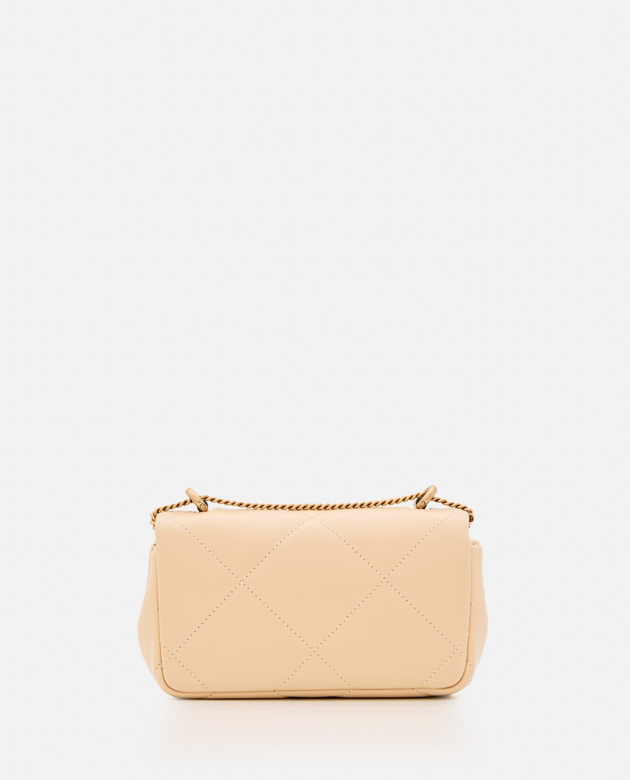 Tory Burch Kira Diamond Quilt Pave Mini Flap Bag In Neutrals