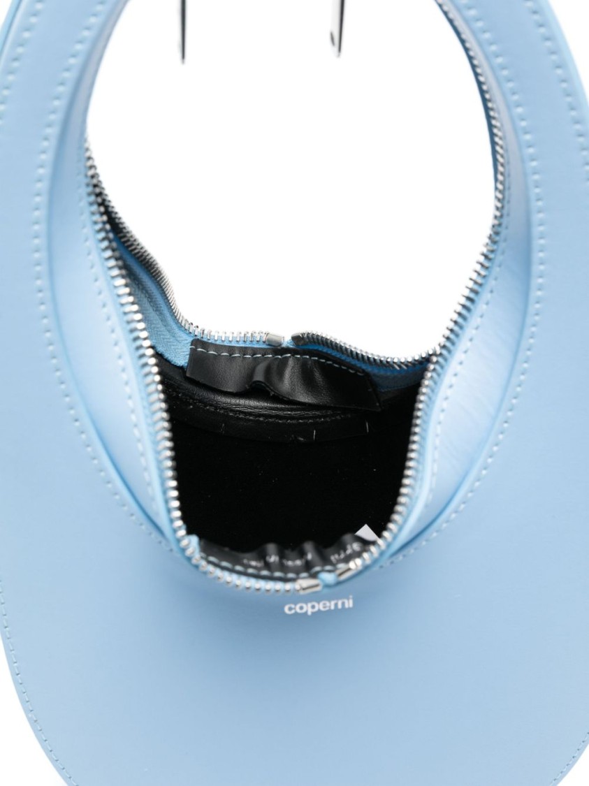 COPERNI COPERNI OVAL SHAPED BLUE VITELLO SHOULDER BAG