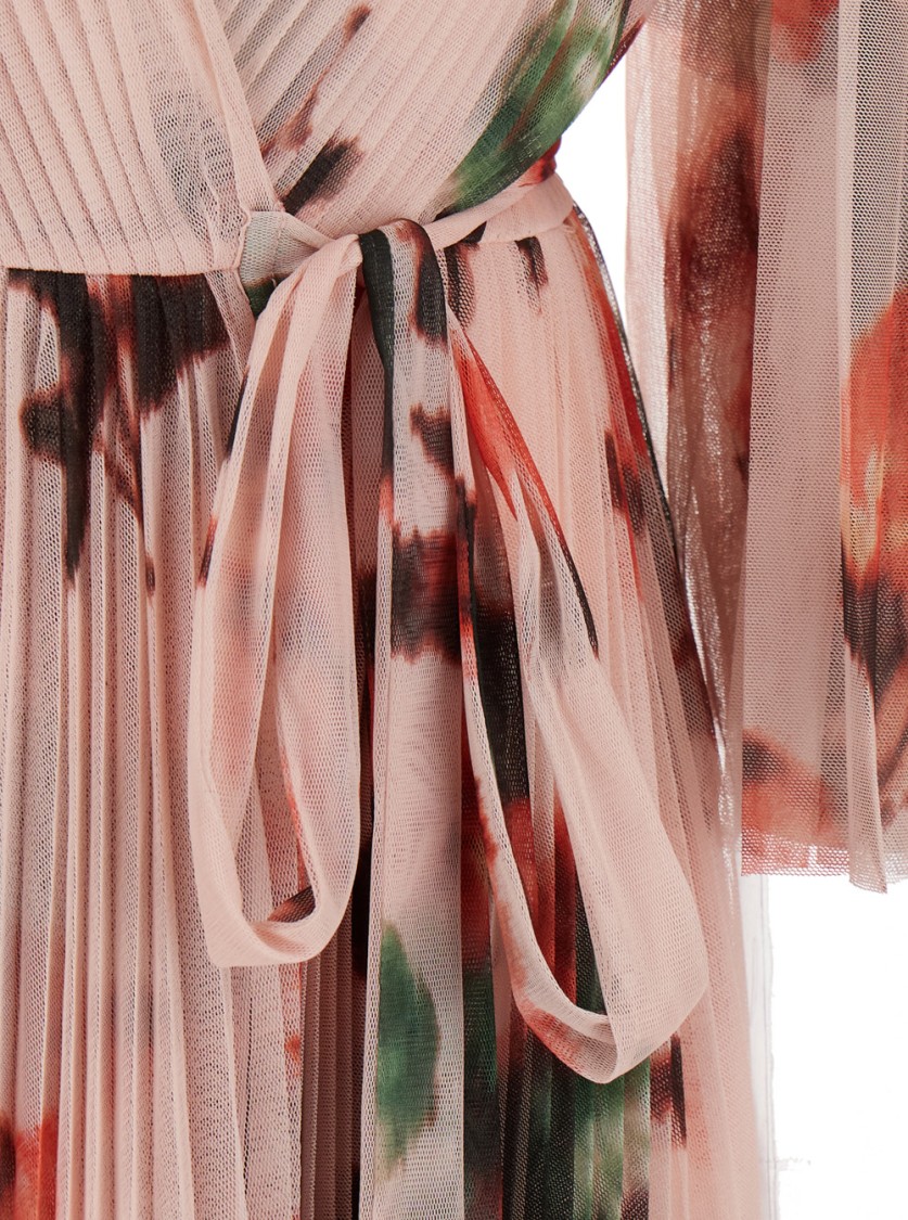 Shop Philosophy Di Lorenzo Serafini Printed Tulle Dress In Multicolor