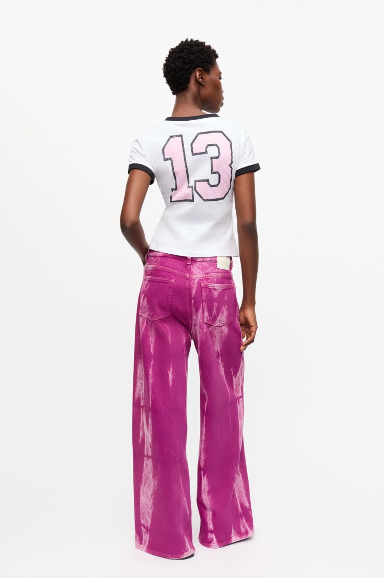 Ganni Overdyed Purple Heavy Denim Marri Jeans In Purple