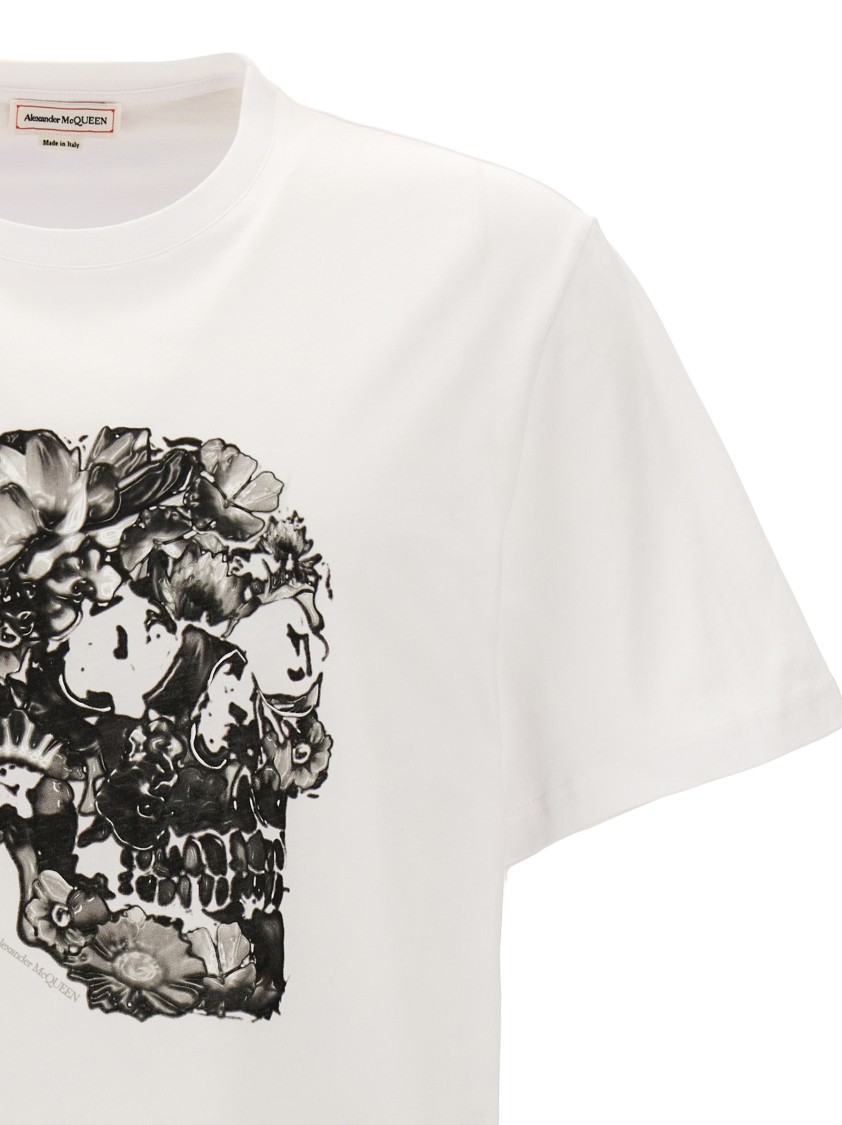 Alexander Mcqueen Mcqueen Men Printed T-shirt In White