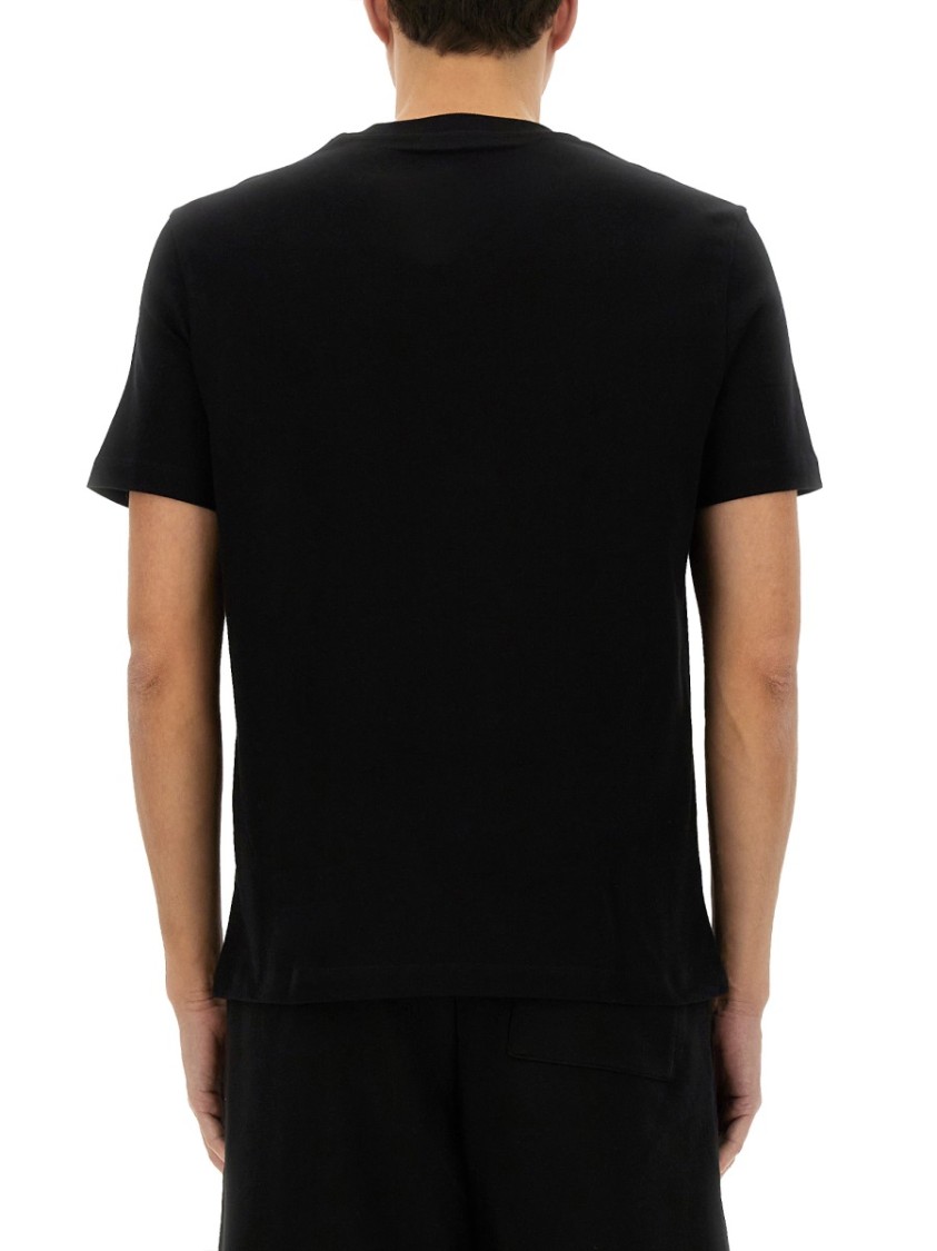 Shop Helmut Lang Embossed Logo T-shirt In Black