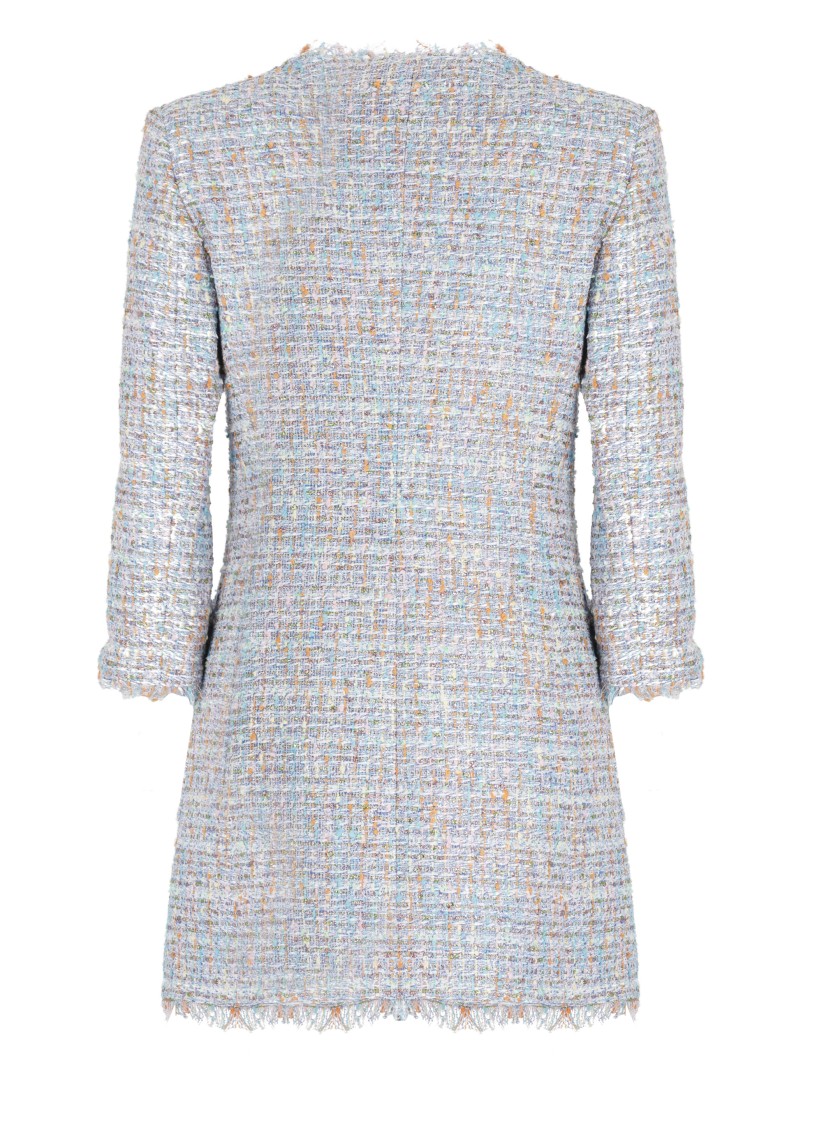 Tagliatore Frayed Edge Button Front Blazer