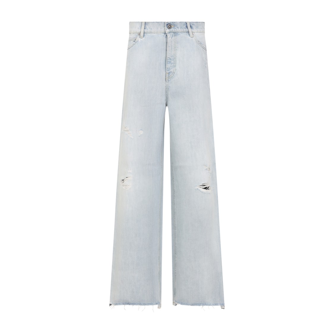 Golden Goose Relaxed Wide-leg Jeans With Distressed Detailing In Blue