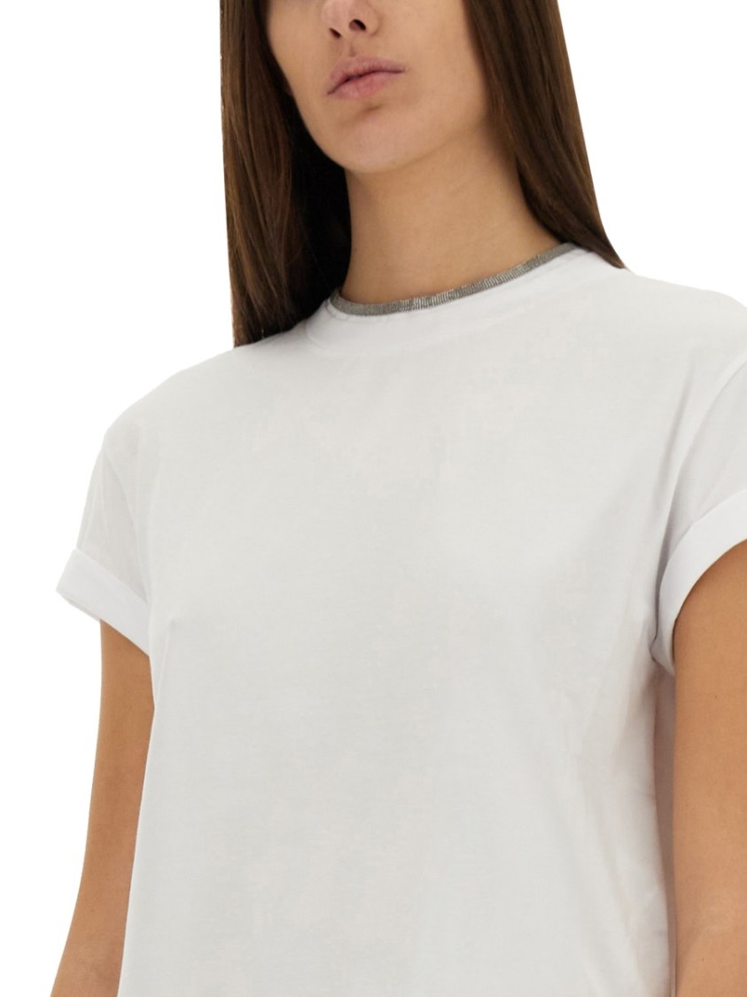 Brunello Cucinelli Cotton Jersey T-shirt In White