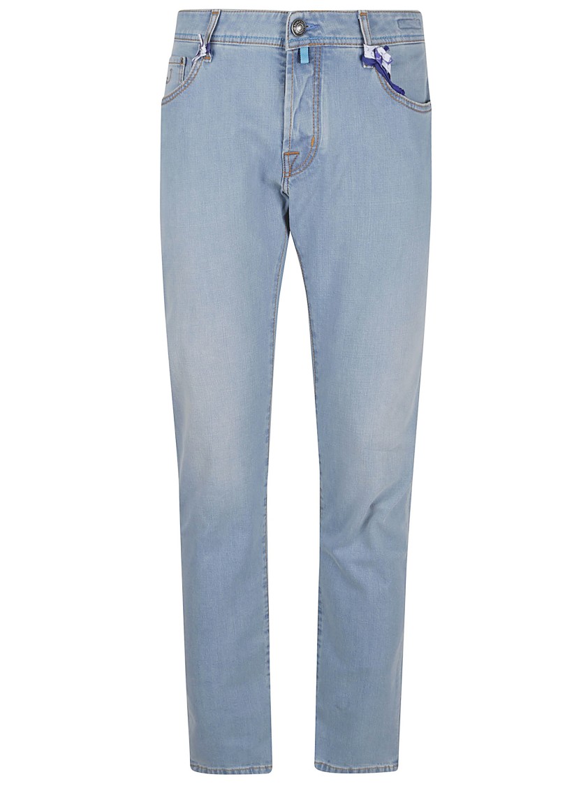 Jacob Cohen Classic Straight-leg Jeans With Distinctive Pocket Design