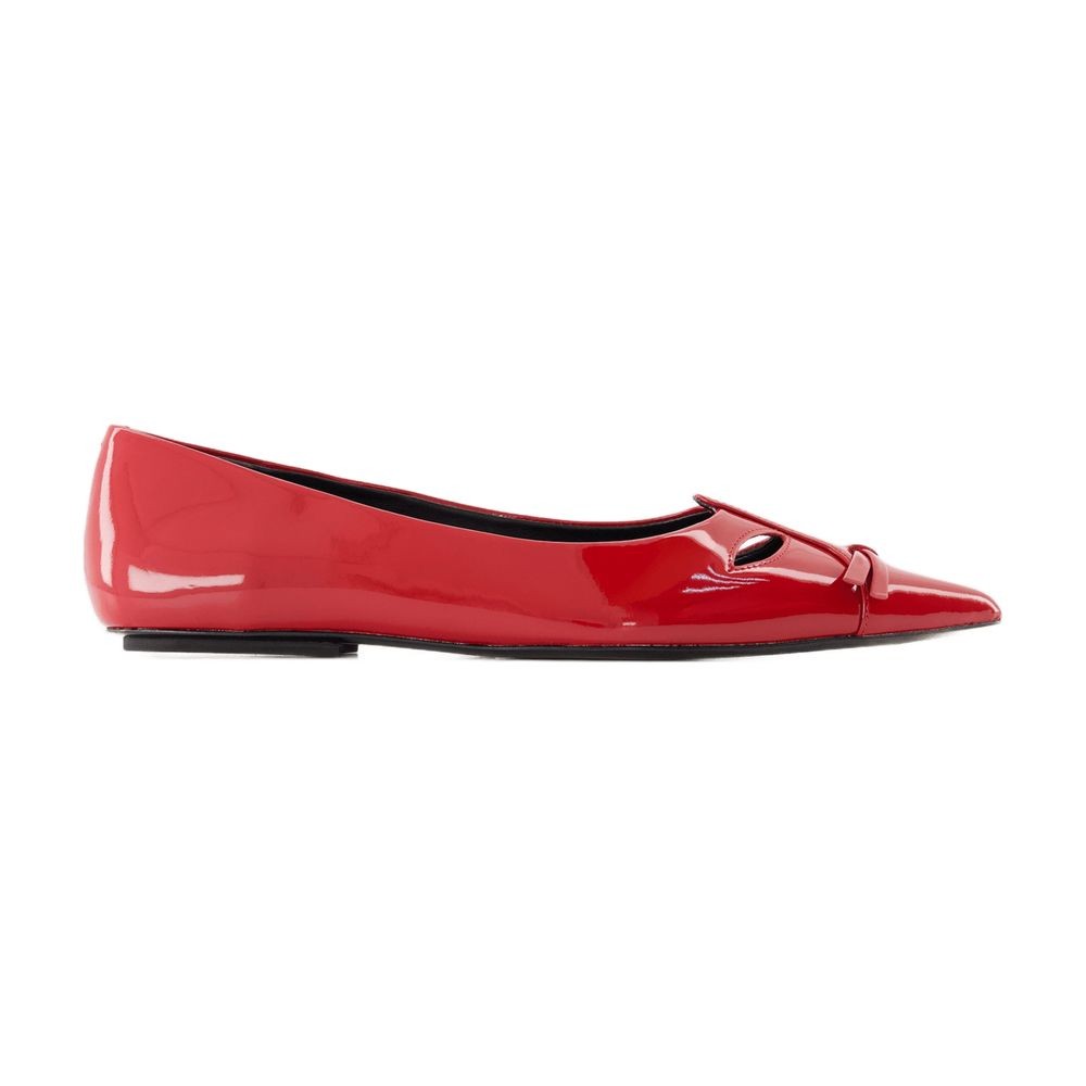 Shop Marc Jacobs The Kat Ballerinas - Leather - Red
