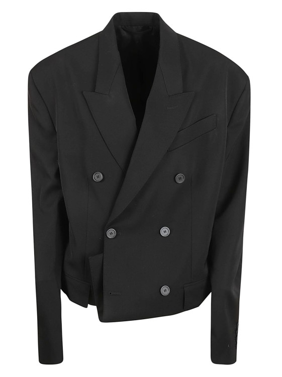 Balenciaga Double-Breasted Black Wool Jacket Blazer | THE LIST