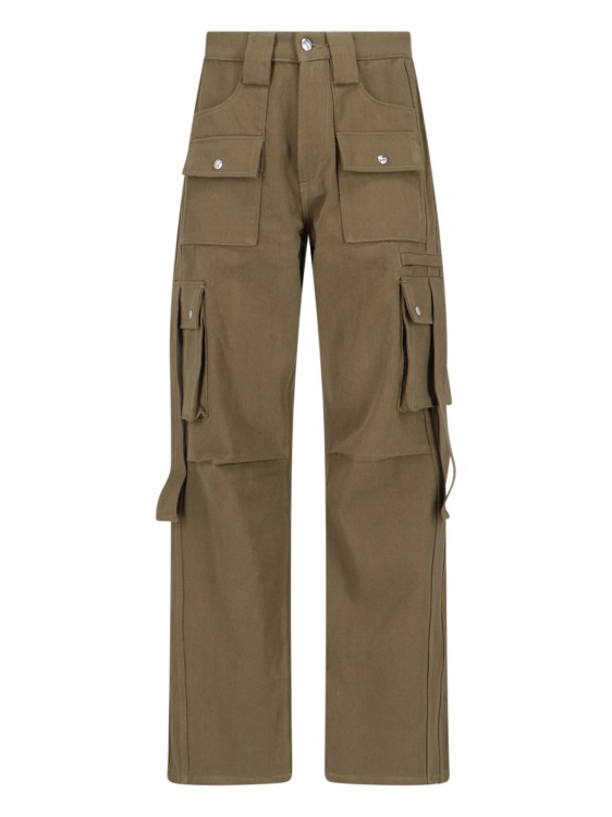 Rhude Cargo Pocket Straight Leg Trousers Button Belt