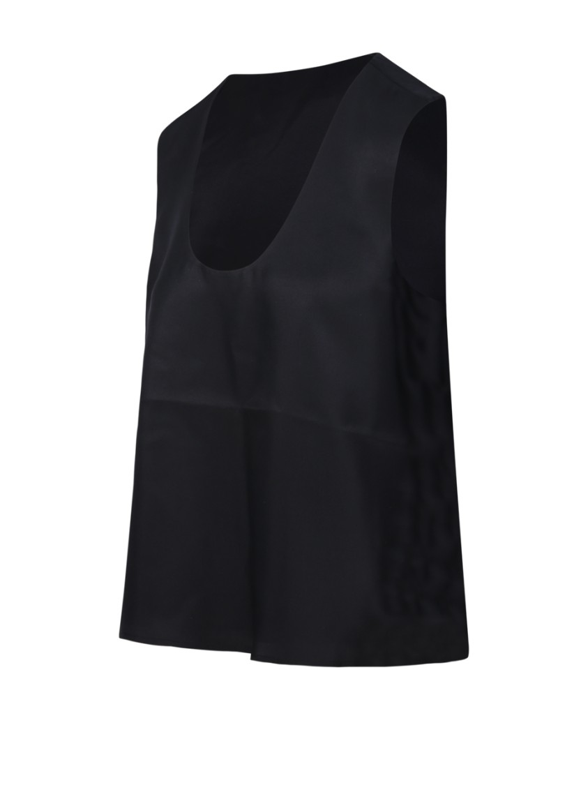 Shop Rohe Róhe Scoop-neck Top In Black