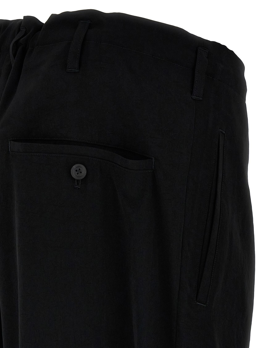Yohji Yamamoto Ta Tuxedo Cut-out Detail Pants Black In Black